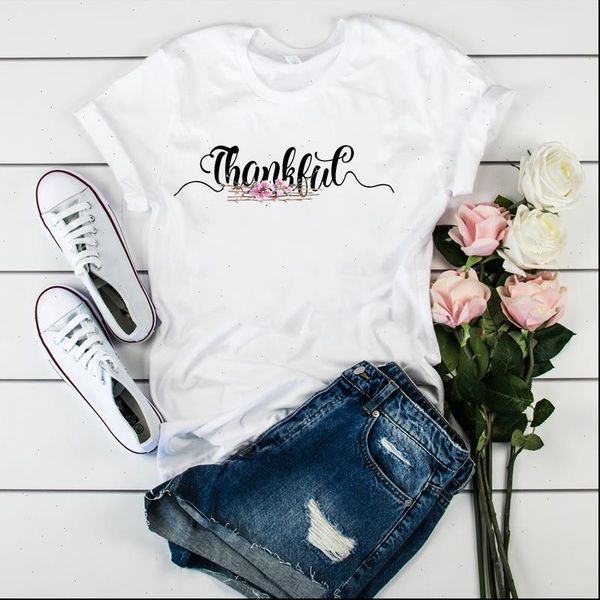 women lady t shirt thankful letter floral printed tshirt ladies short sleeve shirt women female clothes graphic t shirt, White
women lady t shirt thankful letter floral printed tshirt ladies short sleeve shirt women female clothes graphic t shirt, White