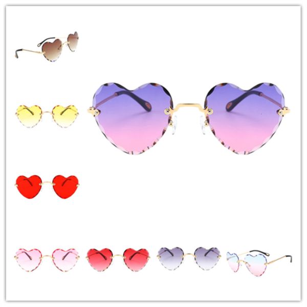 designer sunglasses women stylish heart shaped rimless thin metal frame uv protection sun glasses for beach vacation festival fishing, White;black
designer sunglasses women stylish heart shaped rimless thin metal frame uv protection sun glasses for beach vacation festival fishing, White;black
