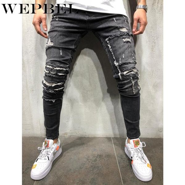 mandylandy street fashion hiphop men knee hole stretch denim pants ripped beggars punk gothic skinny bottom zipper biker jeans, Blue
mandylandy street fashion hiphop men knee hole stretch denim pants ripped beggars punk gothic skinny bottom zipper biker jeans, Blue