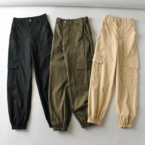 women's pants & capris za fashion chic waist cargo casual spring and autumn all-match loose-fitting female sports trousers, Black;white
women's pants & capris za fashion chic waist cargo casual spring and autumn all-match loose-fitting female sports trousers, Black;white