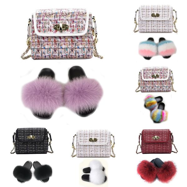 women shoes extra fluffy luxury flats slippers real fox fur slides and purse sets furry sandals with bags to match flip flops, Black
women shoes extra fluffy luxury flats slippers real fox fur slides and purse sets furry sandals with bags to match flip flops, Black