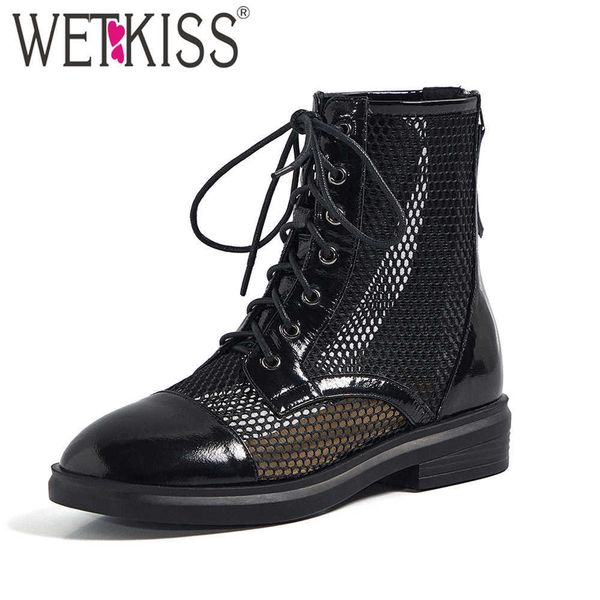 wetkiss ladies summer mesh boots women cross tied chunky heels ankle boots platform shoes woman patent leather booties casual 210630, Black
wetkiss ladies summer mesh boots women cross tied chunky heels ankle boots platform shoes woman patent leather booties casual 210630, Black