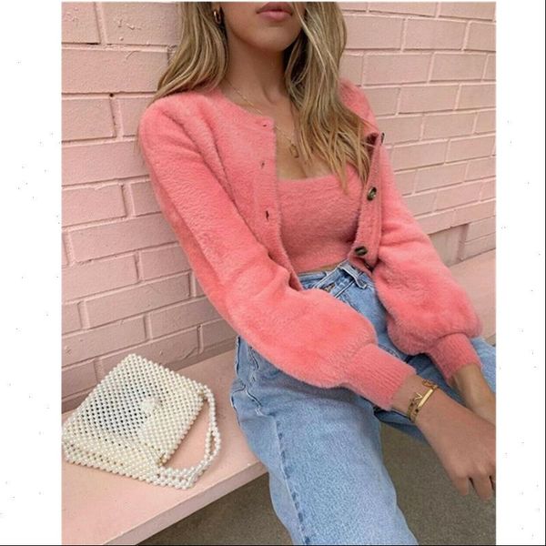 2021 fashion trend women long sleeve knitted fluffy cardigan sweater solid 2pcs autumn winter new sets outwear outfits, White;black
2021 fashion trend women long sleeve knitted fluffy cardigan sweater solid 2pcs autumn winter new sets outwear outfits, White;black
