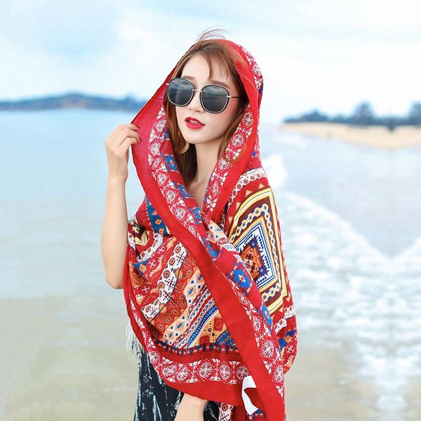 scarves sunscreen shawl girls summer beach towel wrap silk scarf seaside ethnic style sun shade fashion plaid soft h3012, Blue;gray
scarves sunscreen shawl girls summer beach towel wrap silk scarf seaside ethnic style sun shade fashion plaid soft h3012, Blue;gray