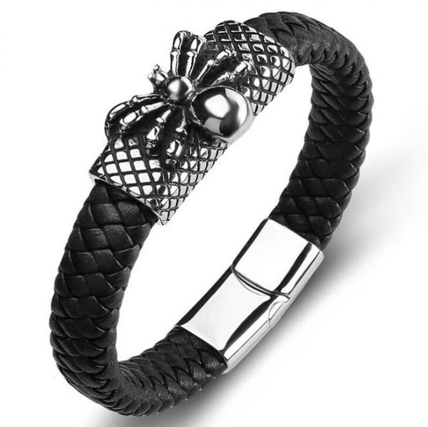 charm bracelets creative hand-woven cool spider leather bracelet boys classic punk exquisite jewelry, Golden;silver
charm bracelets creative hand-woven cool spider leather bracelet boys classic punk exquisite jewelry, Golden;silver