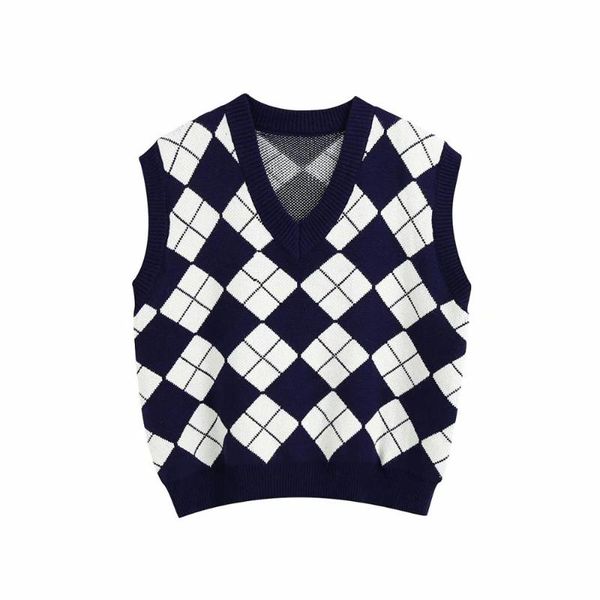 women's vests 2021 women vest vintage british style sleeveless v-neck casual sweater pullover mujer gilet femme, Black;white
women's vests 2021 women vest vintage british style sleeveless v-neck casual sweater pullover mujer gilet femme, Black;white