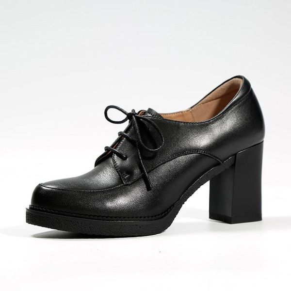 dress shoes mordoan genuine cow leather hight-heel round toe british style lady 2021 autumn lace-up oxford for women, Black
dress shoes mordoan genuine cow leather hight-heel round toe british style lady 2021 autumn lace-up oxford for women, Black