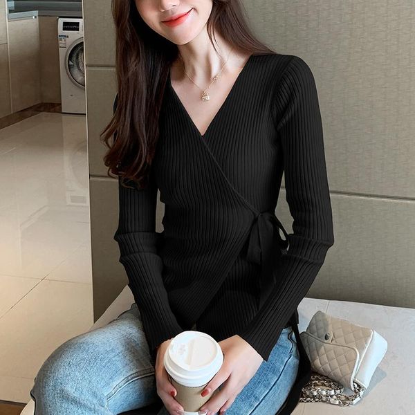 women's knits & tees bandage sweater v-neck bottoming slim womens knitwear shirt long sleeve autumn winter short female korean, White
women's knits & tees bandage sweater v-neck bottoming slim womens knitwear shirt long sleeve autumn winter short female korean, White