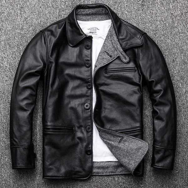 men's leather & faux 2021 fashion genuine jacket men lapel slim fit cowhide turan-down collar motorcycle biker coat male, Black
men's leather & faux 2021 fashion genuine jacket men lapel slim fit cowhide turan-down collar motorcycle biker coat male, Black