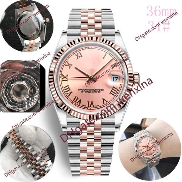 20 colour 2020 women watch lady size 36mm classic girl roman numerals waterproof wristwatch automatic mechanical movement watches, Slivery;brown
20 colour 2020 women watch lady size 36mm classic girl roman numerals waterproof wristwatch automatic mechanical movement watches, Slivery;brown