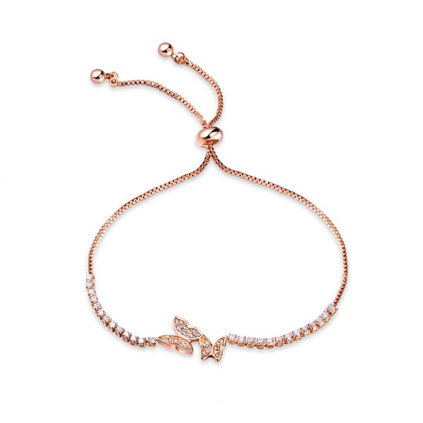 korean copper plated rose gold butterfly women's bracelet simple inlaid diamond adjustable pull handle, Golden;silver
korean copper plated rose gold butterfly women's bracelet simple inlaid diamond adjustable pull handle, Golden;silver