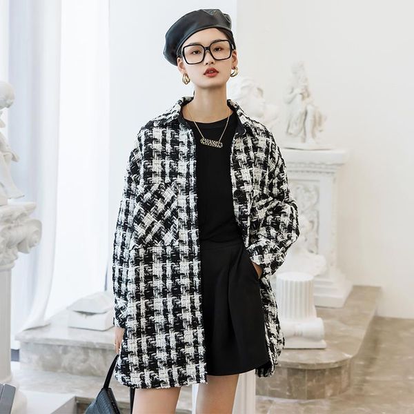 women's jackets yigelila autumn fashion women tweeds coats elegant vintage plaid 91089, Black;brown
women's jackets yigelila autumn fashion women tweeds coats elegant vintage plaid 91089, Black;brown