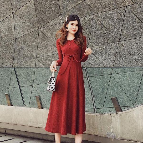 casual dresses vintage women long dress full sleeve slim high waist v-neck draw string elegant big pendulum red apricot 8812, Black;gray
casual dresses vintage women long dress full sleeve slim high waist v-neck draw string elegant big pendulum red apricot 8812, Black;gray