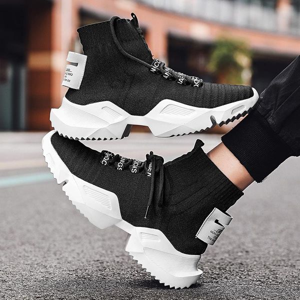 boots 2021 men sock shoes knit upper sneakers breathable sport chunky high running for zapatos, Black
boots 2021 men sock shoes knit upper sneakers breathable sport chunky high running for zapatos, Black
