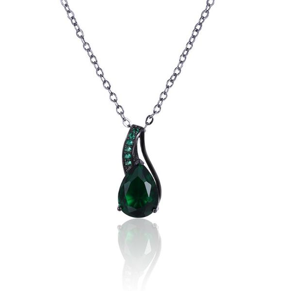 pendant necklaces fashion water drop zircon necklace black gun color trend women's jewelry, Silver
pendant necklaces fashion water drop zircon necklace black gun color trend women's jewelry, Silver