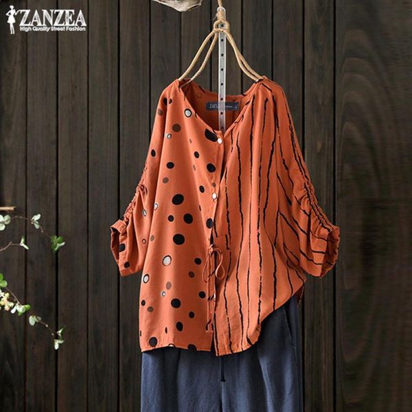 women's blouses & shirts 2021 zanzea fashion printed autumn patcwork blouse button 3/4 sleeve striped female drawstring casual blusas, White
women's blouses & shirts 2021 zanzea fashion printed autumn patcwork blouse button 3/4 sleeve striped female drawstring casual blusas, White