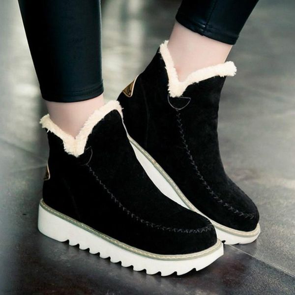 boots autumn winter women snow round toe ankle warm plush slip-on shoes flats black beige brown plus size 34-43
boots autumn winter women snow round toe ankle warm plush slip-on shoes flats black beige brown plus size 34-43