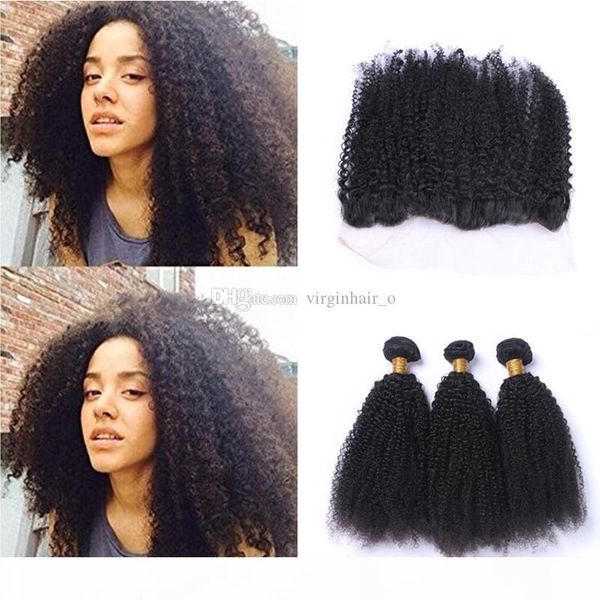 9a indian virgin human hair with lace frontal 13*4 afro kinky curly ear to ear full lace frontals closures with bundles 4pcs lot, Black
9a indian virgin human hair with lace frontal 13*4 afro kinky curly ear to ear full lace frontals closures with bundles 4pcs lot, Black
