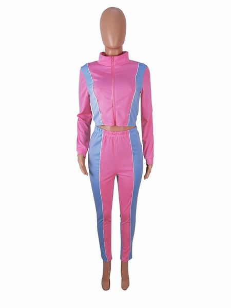 color patchwork two piece set casual zipper women set tracksuit fashion long sleeve crop pencil pants set jogger suit, Gray
color patchwork two piece set casual zipper women set tracksuit fashion long sleeve crop pencil pants set jogger suit, Gray