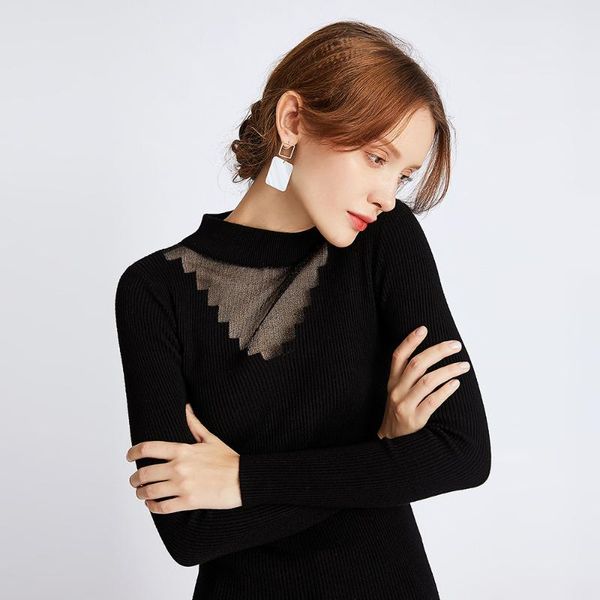 women's sweaters 2021 women sweater and pullovers o-neck knitted long sleeve lace patch femme tricot pull, White;black
women's sweaters 2021 women sweater and pullovers o-neck knitted long sleeve lace patch femme tricot pull, White;black