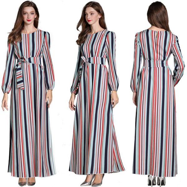long dress for women muslim style plus size striped printing dress long sleeves islam dresses casual fashion 2021, Red
long dress for women muslim style plus size striped printing dress long sleeves islam dresses casual fashion 2021, Red