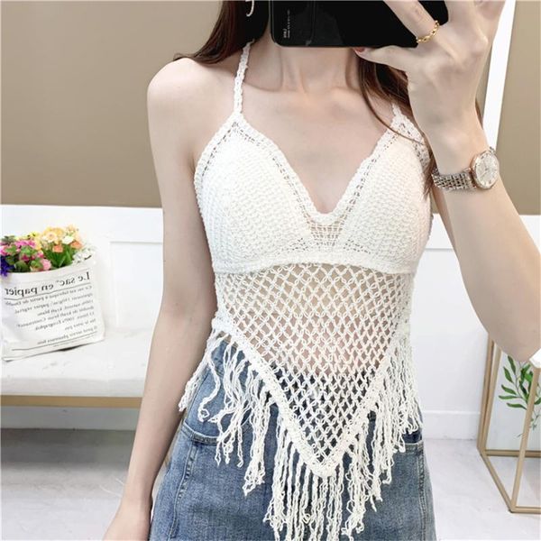 women's swimwear 2021 women hollow out crochet straps bikini summer beachwear cover cup with tassel boho clothes drop, White;black
women's swimwear 2021 women hollow out crochet straps bikini summer beachwear cover cup with tassel boho clothes drop, White;black