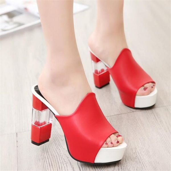 sandals designer thick heel women summer high heels fashion casual fish mouth platform slippers, Black
sandals designer thick heel women summer high heels fashion casual fish mouth platform slippers, Black