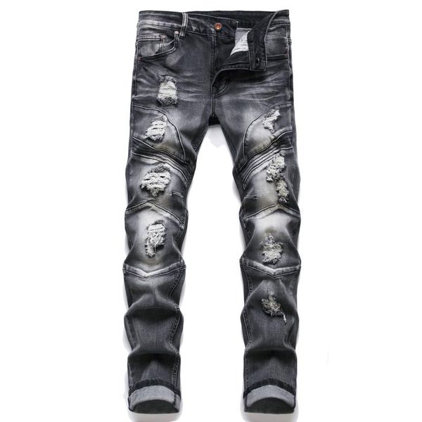 men's jeans 2021 autumn spring skateboard streetwear hip hop punk stretch bike trendy skinny pencil straight denim trouers, Blue
men's jeans 2021 autumn spring skateboard streetwear hip hop punk stretch bike trendy skinny pencil straight denim trouers, Blue