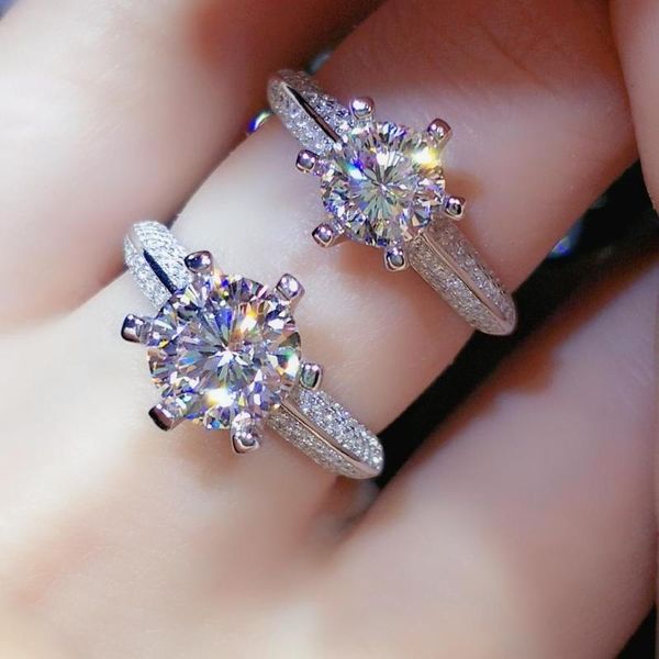 cluster rings classic moissanite wedding 925 silver 1-2 ct excellent cut pass diamond test love half of the country ring gift, Golden;silver
cluster rings classic moissanite wedding 925 silver 1-2 ct excellent cut pass diamond test love half of the country ring gift, Golden;silver