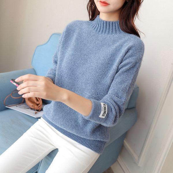 women's mink cashmere long sved sweater, middle neck, loose and thick, bottom, new in 2021, White;black
women's mink cashmere long sved sweater, middle neck, loose and thick, bottom, new in 2021, White;black