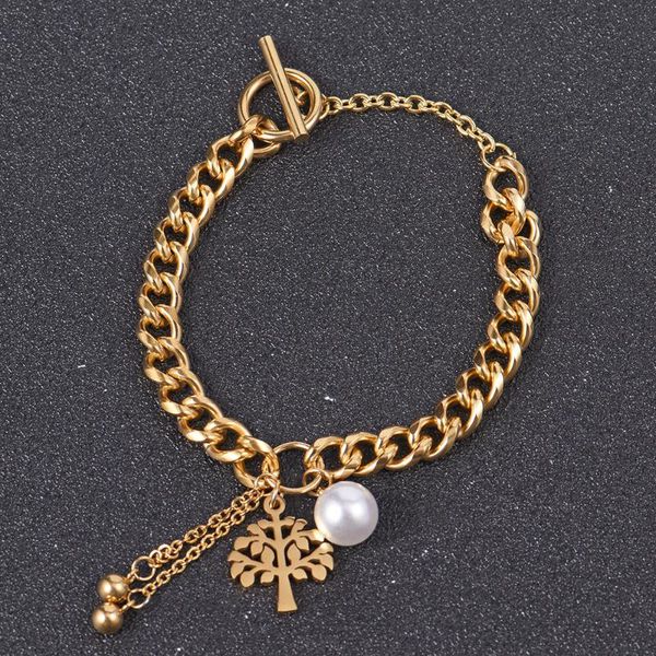 charm bracelets thick chain with metal tassel tree pearl gold silver women stainless steel bracelet simple bangle charms bracele jewelry, Golden;silver
charm bracelets thick chain with metal tassel tree pearl gold silver women stainless steel bracelet simple bangle charms bracele jewelry, Golden;silver