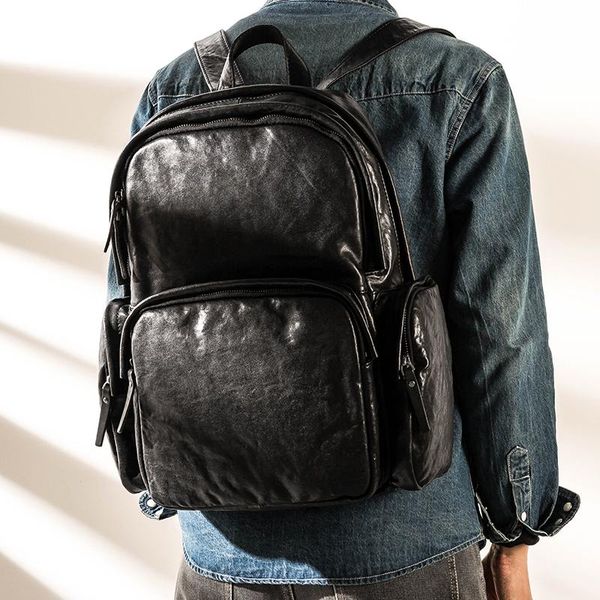 backpack genuine leather fashion men's first layer woven large-capacity leisure travel computer schoolbag
backpack genuine leather fashion men's first layer woven large-capacity leisure travel computer schoolbag