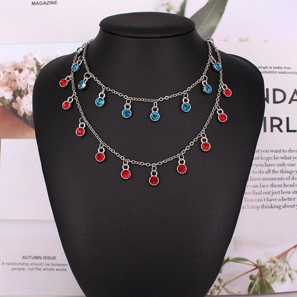 pendant necklaces fashion colorful crystal clavicle choker for women handmade chains necklace jewelry wholesale m15, Silver
pendant necklaces fashion colorful crystal clavicle choker for women handmade chains necklace jewelry wholesale m15, Silver