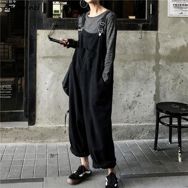 gym clothing women jumpsuits solid loose casual denim retro female all-match korean style jumpsuit fashion high waist vintage ulzzang simple, White;black
gym clothing women jumpsuits solid loose casual denim retro female all-match korean style jumpsuit fashion high waist vintage ulzzang simple, White;black
