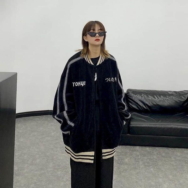 women's jackets jacket 2021 spring bf hong kong style lovers baseball uniform loose thick embroidered black student coat men women punk, Black;brown
women's jackets jacket 2021 spring bf hong kong style lovers baseball uniform loose thick embroidered black student coat men women punk, Black;brown