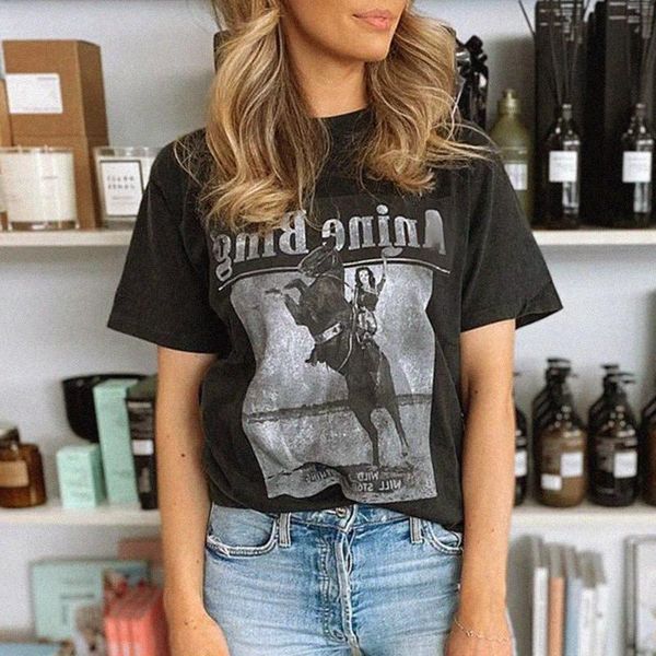 women's t-shirt vintage wash t-shirt, casual short sleeve round neck cotton wild wear in 2021, White
women's t-shirt vintage wash t-shirt, casual short sleeve round neck cotton wild wear in 2021, White