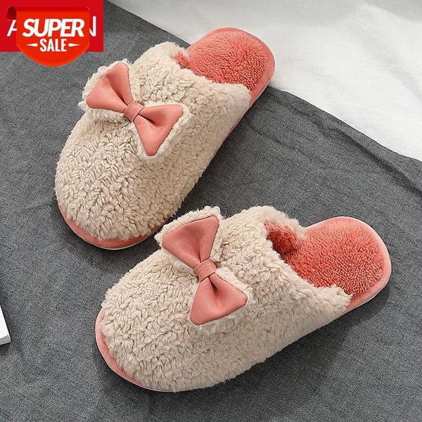 asifn women cute winter home fur slippers new warm classic furry bedroom non-slip flock indoor ladies cotton women shoes #de7c, Black