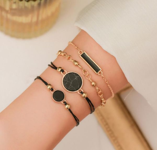 charm bracelets 4pcs fashion tortoise marble bracelet set couple round alloy girl valentine's day gift jewelry, Golden;silver
charm bracelets 4pcs fashion tortoise marble bracelet set couple round alloy girl valentine's day gift jewelry, Golden;silver