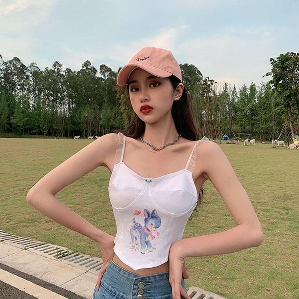 women's tanks & camis 2021 summer fashion kawaii cartoon graphic front lace spaghetti strap tank backless crop vintage e-girl sweet, White
women's tanks & camis 2021 summer fashion kawaii cartoon graphic front lace spaghetti strap tank backless crop vintage e-girl sweet, White