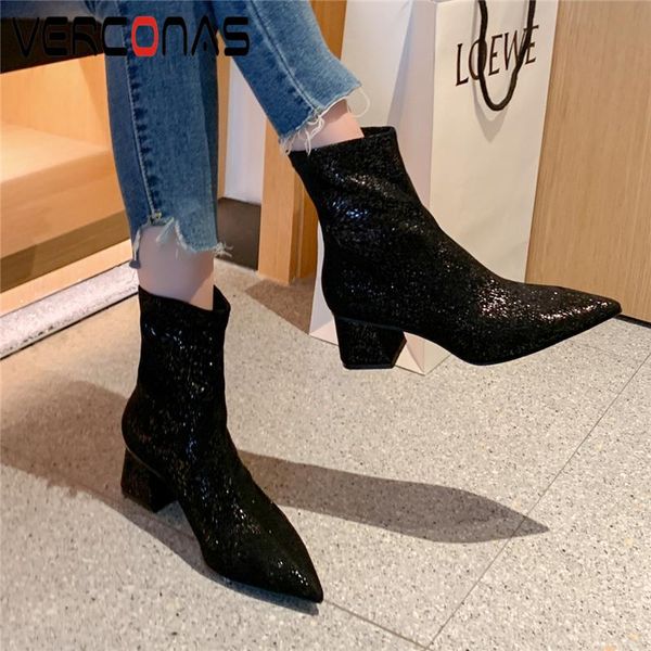 boots verconas 2021 fashion women ankle autumn winter pointed toe high heels shoes woman casual stretch short, Black
boots verconas 2021 fashion women ankle autumn winter pointed toe high heels shoes woman casual stretch short, Black