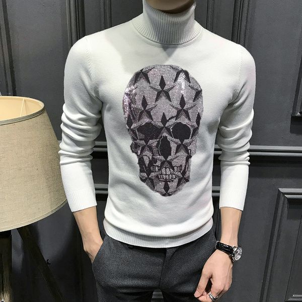 men's hoodies & sweatshirts exaggerated large standard skull comfortable design cashmere 100% sweater brand oversized mesh knitted turt, Black
men's hoodies & sweatshirts exaggerated large standard skull comfortable design cashmere 100% sweater brand oversized mesh knitted turt, Black