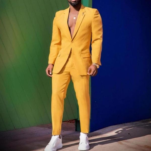 men's suits & blazers yellow men notched lapel single breasted prom slim fit blazer tuxedos groom wedding suit 2 piece jacket+pants, White;black
men's suits & blazers yellow men notched lapel single breasted prom slim fit blazer tuxedos groom wedding suit 2 piece jacket+pants, White;black
