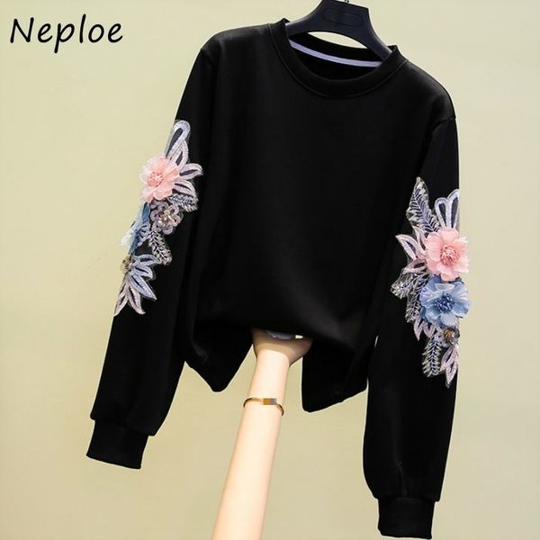 neploe exquisite flower embroidery patchwork hoody new autumn long sleeve hoodies women new o-neck loose fashion pulloves 201030, Black
neploe exquisite flower embroidery patchwork hoody new autumn long sleeve hoodies women new o-neck loose fashion pulloves 201030, Black