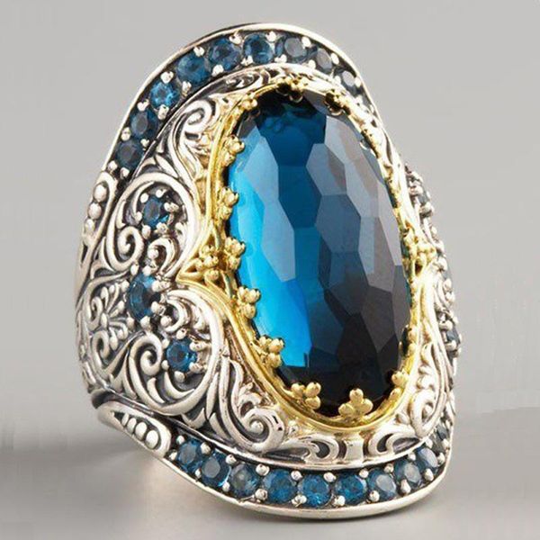 wedding rings vintage antique tibetan silver big sky blue oval crystal eternity band ring for women boho fine jewelry gifts r860, Slivery;golden
wedding rings vintage antique tibetan silver big sky blue oval crystal eternity band ring for women boho fine jewelry gifts r860, Slivery;golden