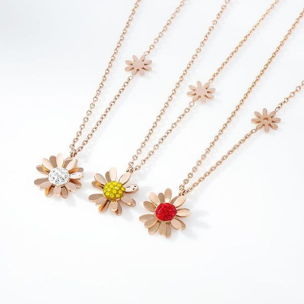 pendant necklaces titanium steel material chrysanthemum necklace female summer wild rose gold exquisite clavicle chain korean style simple t, Silver
pendant necklaces titanium steel material chrysanthemum necklace female summer wild rose gold exquisite clavicle chain korean style simple t, Silver