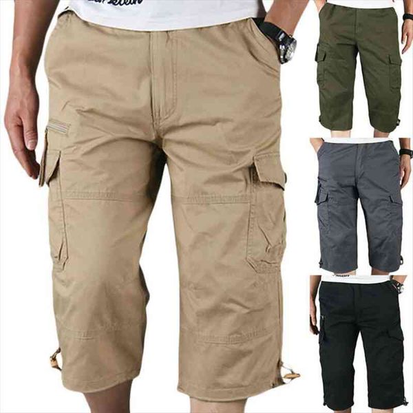 elastic waist cargo work long women pant shorts outdoor bottoms half trousers, Black
elastic waist cargo work long women pant shorts outdoor bottoms half trousers, Black