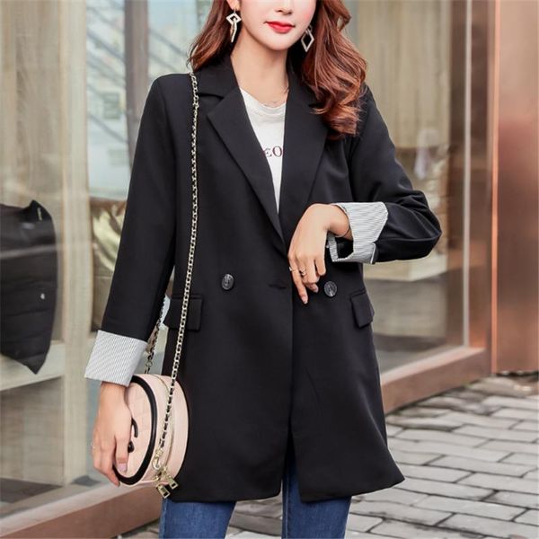 women's suits & blazers women and jackets korean fashion woman suit jacket coat autumn black ol plus size patchwork striped, White;black
women's suits & blazers women and jackets korean fashion woman suit jacket coat autumn black ol plus size patchwork striped, White;black