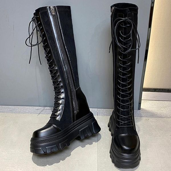 boots 2021 autumn knee high women lace up chunky platform goth shoes female heels comfort black long sock
boots 2021 autumn knee high women lace up chunky platform goth shoes female heels comfort black long sock