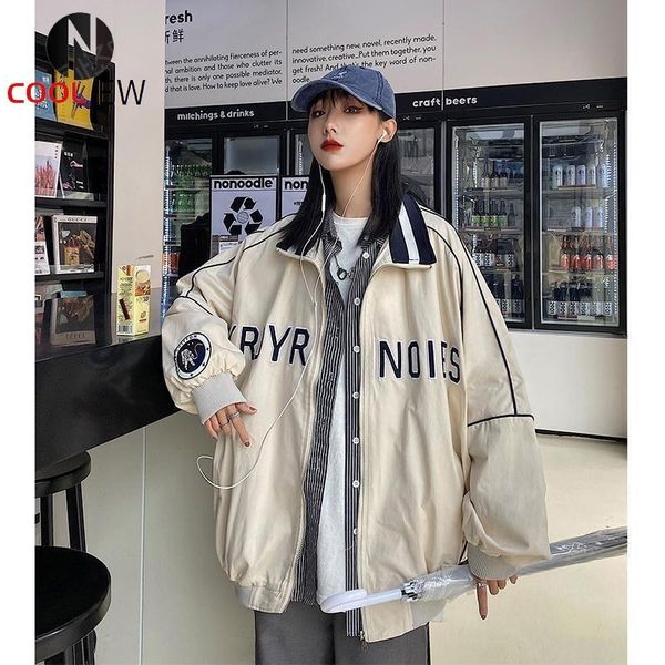 women's jackets 2021 autumn all-match college style baseball hoodie women letter jacket men loose thin casual couple fashion, Black;brown
women's jackets 2021 autumn all-match college style baseball hoodie women letter jacket men loose thin casual couple fashion, Black;brown