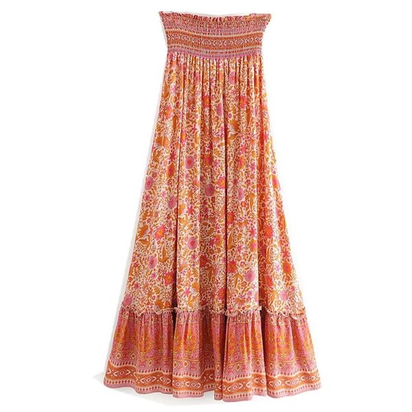 2021 bohemia stitching wood ears ruffles trumpet skirt vintage women elastic waist maxi long mermaid skirts holiday, Red
2021 bohemia stitching wood ears ruffles trumpet skirt vintage women elastic waist maxi long mermaid skirts holiday, Red